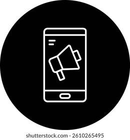 Mobile Marketing vector icon. Can be used for printing, mobile and web applications.