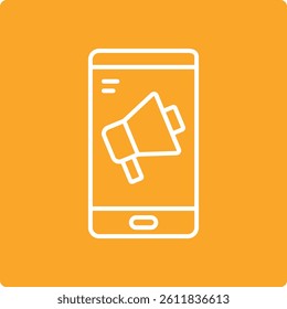 Mobile Marketing vector icon. Can be used for printing, mobile and web applications.