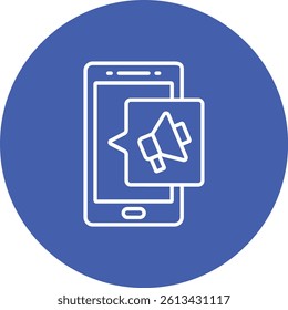 Mobile Marketing vector icon. Can be used for printing, mobile and web applications.