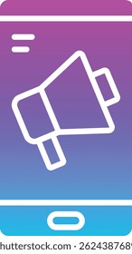 Mobile Marketing vector icon. Can be used for printing, mobile and web applications.