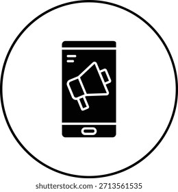 Mobile Marketing vector icon. Can be used for printing, mobile and web applications.