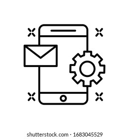 Mobile Marketing Vector illustration. Internet and Digital Marketing icon.