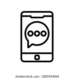 Mobile massage Icon, Line Vector graphics