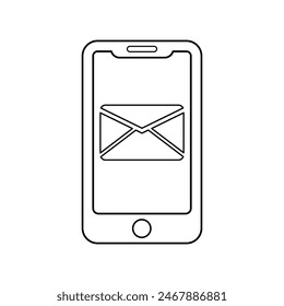 Mobile Massage Icon Line Vector graphics