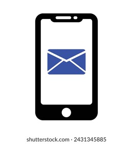 Mobile Massage Icon, Vector Graphics Illustrations 