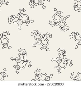 mobile medea link doodle seamless pattern background