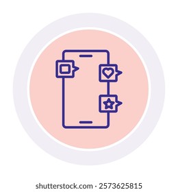 Mobile Media line icon, editable vector icon, pixel perfect, illustrator ai file  
