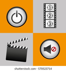 mobile media player icons vector illustration design