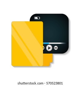 mobile media player icons vector illustration design