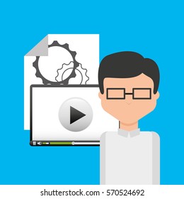 mobile media player icons vector illustration design