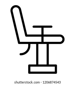 Mobile medical chair on a white background