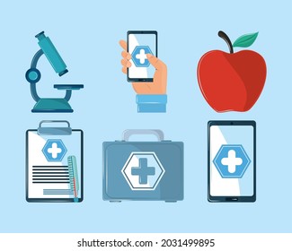 aplicación de medicina móvil y conjunto de tecnología
