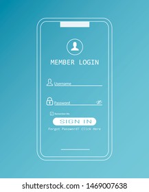 mobile member login page template