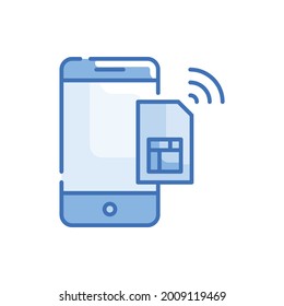Mobile memory vector icon style illustration. EPS 10 file web analytics symbol