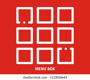 MOBILE MENU BOX VECTOR ICON 