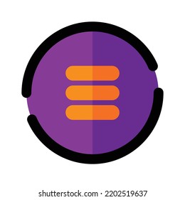 Icono de menú móvil sobre fondo blanco