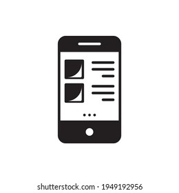 Mobile menu Vector Solid Illustration Style Icon. EPS 10 File