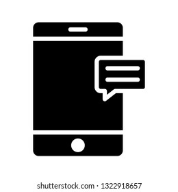 mobile message glyph icon 