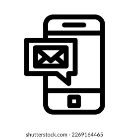 mobile message icon or logo isolated sign symbol vector illustration - high quality black style vector icons