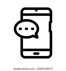 mobile message icon or logo isolated sign symbol vector illustration - high quality black style vector icons