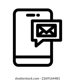 mobile message icon or logo isolated sign symbol vector illustration - high quality black style vector icons