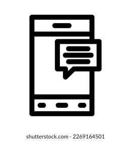 mobile message icon or logo isolated sign symbol vector illustration - high quality black style vector icons