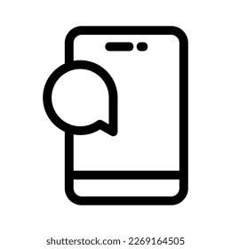 icono de mensaje móvil o logotipo símbolo de signo aislado ilustración vectorial - iconos vectoriales de estilo negro de alta calidad