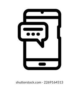 mobile message icon or logo isolated sign symbol vector illustration - high quality black style vector icons