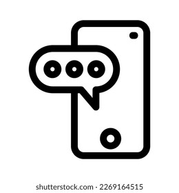 mobile message icon or logo isolated sign symbol vector illustration - high quality black style vector icons