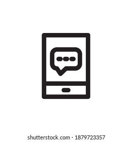 Mobile message icon. Marketing icon. Vector