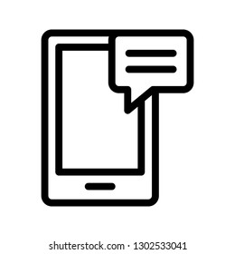 mobile message line icon