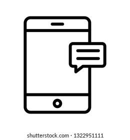 mobile message line icon