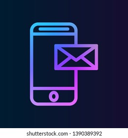 Mobile message nolan icon. Simple thin line, outline vector of web icons for UI and UX, website or mobile application
