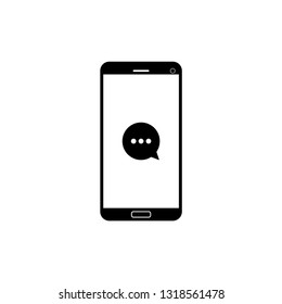 Mobile message notifications vector icon