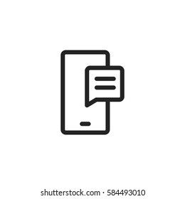 Mobile message vector icon