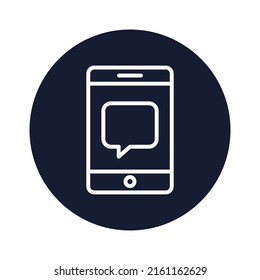 mensaje móvil Icono vector adecuado para el trabajo comercial y fácil de modificar o editar

