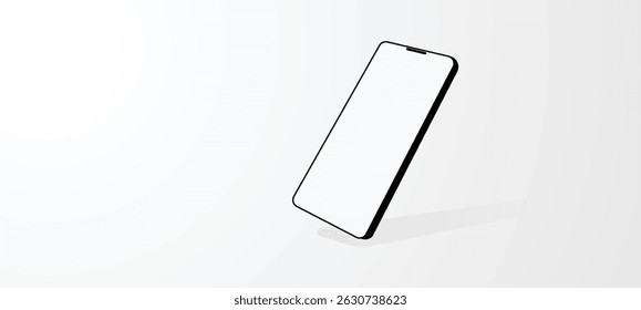 mobile mock up on white isolated vector illustration