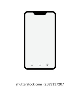 : Mobile mockup icon vector, Smartphone Mockup with a blank screen on a white background.phone icon, mobile mockup, logo mockup, Phone design, ui ux, blank white  mock up