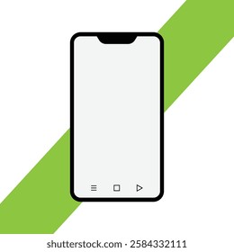 mobile mockup icon vector, Smartphone Mockup with a blank screen on a white background, phone icon, mobile mockup, logo mockup, Phone design, ui ux, blank white mock up