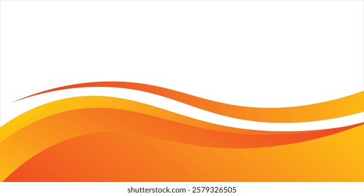 Mobile modern orange banner background. Graphic design banner pattern background template with dynamic wave shapes art concept. EPS 10