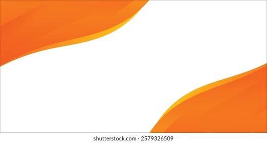 Mobile modern orange banner background. Graphic design banner pattern background template with dynamic wave shapes art concept. EPS 10