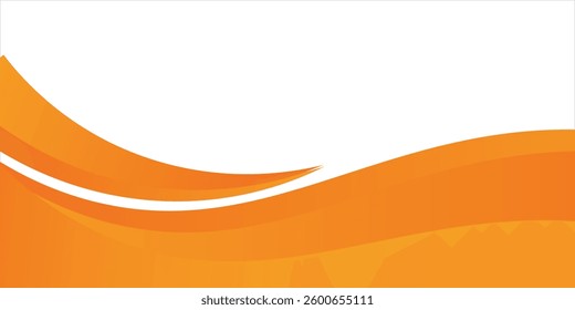 Mobile Modern orange banner background. Graphic design banner pattern background template with dynamic wave shapes