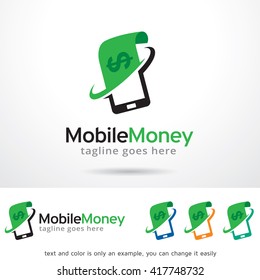 Mobile Money Logo Template Design Vector