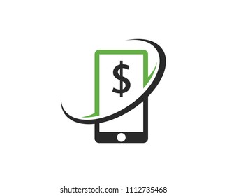 Mobile money logo vector template