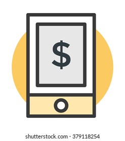 Mobile Money Vector Icon