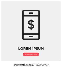 Mobile money vector icon