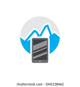 Mobile Mountain Logo Icon Design