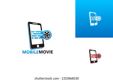 Mobile Movie Logo Template Design Vector, Emblem, Design Concept, Creative Symbol, Icon