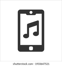 Mobile Music icon, Vector graphics