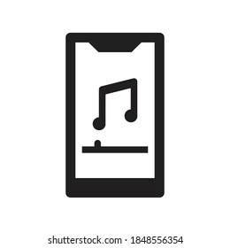Mobile music play icon sign symbol